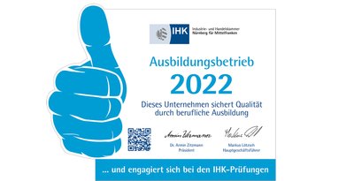 Auszeichnung Top-Ausbildungsbetrieb 2022.