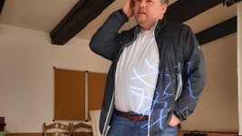 Mann beim Vortrag