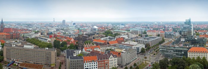 Panoramablick über Hannover.