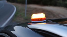 Warnleuchte auf dem Autodach