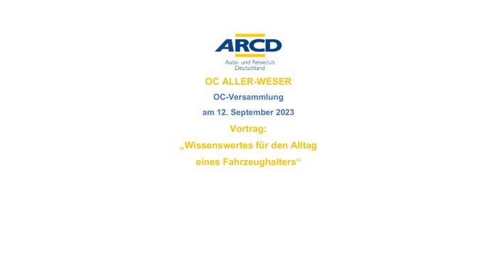 OC Veranstaltung Aller-Weser.