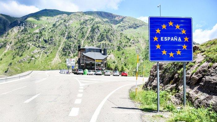 Grenzübergang nach Spanien.