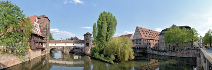 Fluss der durch Nürnberg fließt.