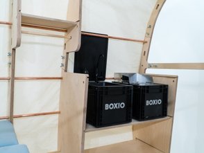 Das Küchenmodul von Boxio im Moby Camper.