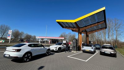 Schnellladestation in Friesland. 