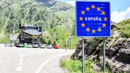 Grenzübergang nach Spanien.