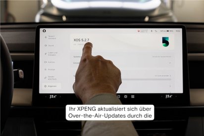 Bildschirmanzeige eines Software-Updates bei Xeng.