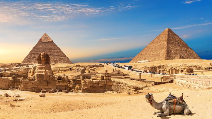 Pyramiden in Kairo.