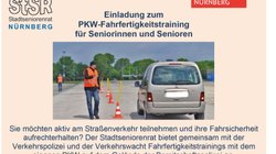 Plakat für Fahrssicherheitstraining für Senioren.