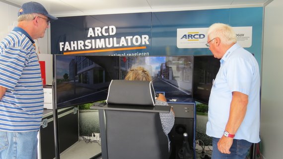 ARCD-Fahrsimulator von innen.