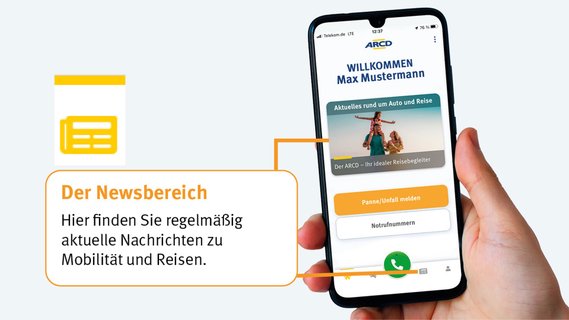 Anleitung ARCD-Pannenhilfe App Funktion Profil.