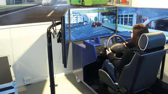 Innenansicht des ARCD-Fahrsimulator.