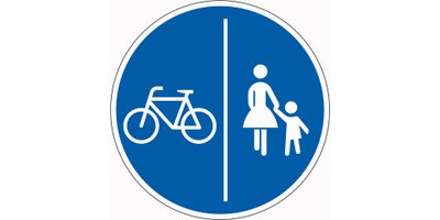 Verkehrszeichen 241, getrennter Rad- und Fußweg.