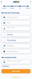 Anleitung ARCD-Pannenhilfe App Funktion Panne.
