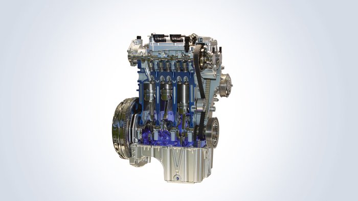 Ford EcoBoost Motor in der Ansicht. 