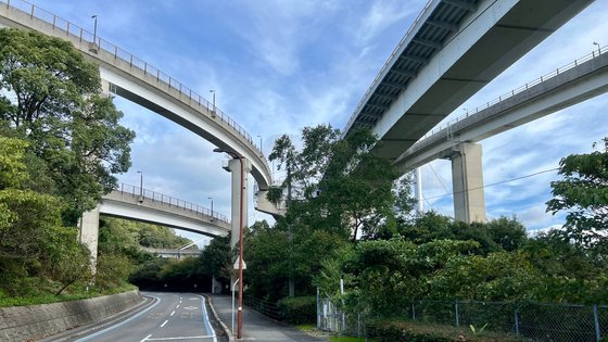Rampen auf dem Radweg Shimanami Kaido in Japan