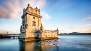 Lissabon, Blick auf den Turm von Belem.