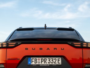 Das Heck des Subaru Uncharted. 