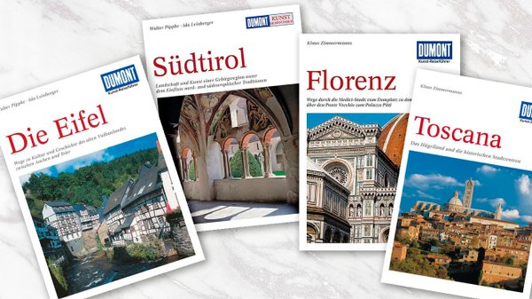 Kunstreiseführer von den Zielen "Die Eifel, Florenz, Südtirol und Toskana".
