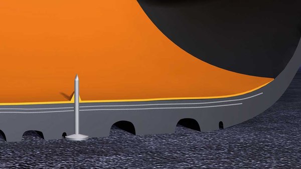 Grafik von einem Nagel in einem Reifen.