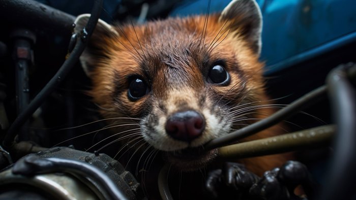 Marder im Motorraum