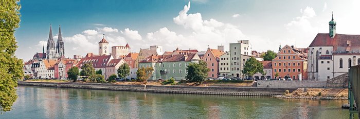 Fluss der durch Regensburg fließt.