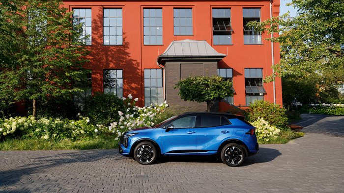Der Kia Sportage in der Seitenansicht.