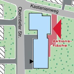 Lageplan des ARCD e.V. - Ausschnitt mit Oberntiefer Straße und Kastanienweg.