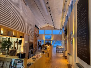 Das Restaurant Kattilakoski mit toller Aussicht. 