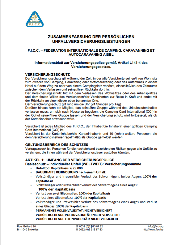 Download Versicherungsbedingungen CCi-Card-Unfallversicherung.