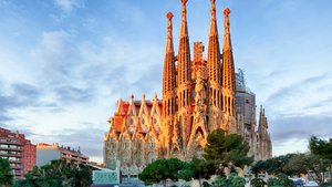 Barcelona, Spanien, Blick auf die Sagrada Familia.