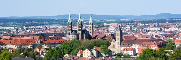 Bild von einem Teil der Stadt Bamberg.